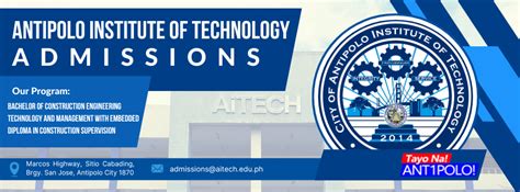 Antipolo Institute of Technology Admissions .